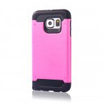 Wholesale Samsung Galaxy S6 Iron Armor Hybrid Case (Hot Pink)